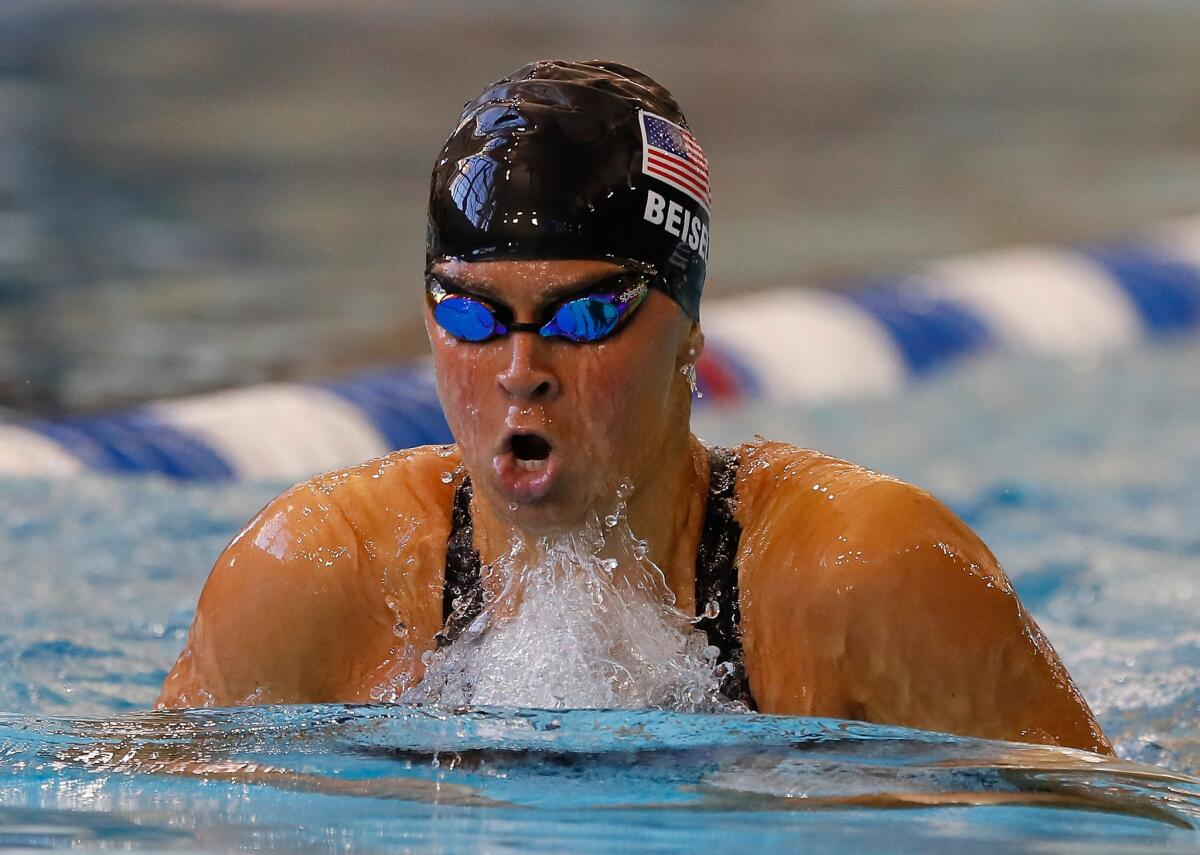 Elizabeth Beisel competes in the Women's 400 LC Meter IM Final during day one of the Atlanta Classic Swim Meet on May 13.