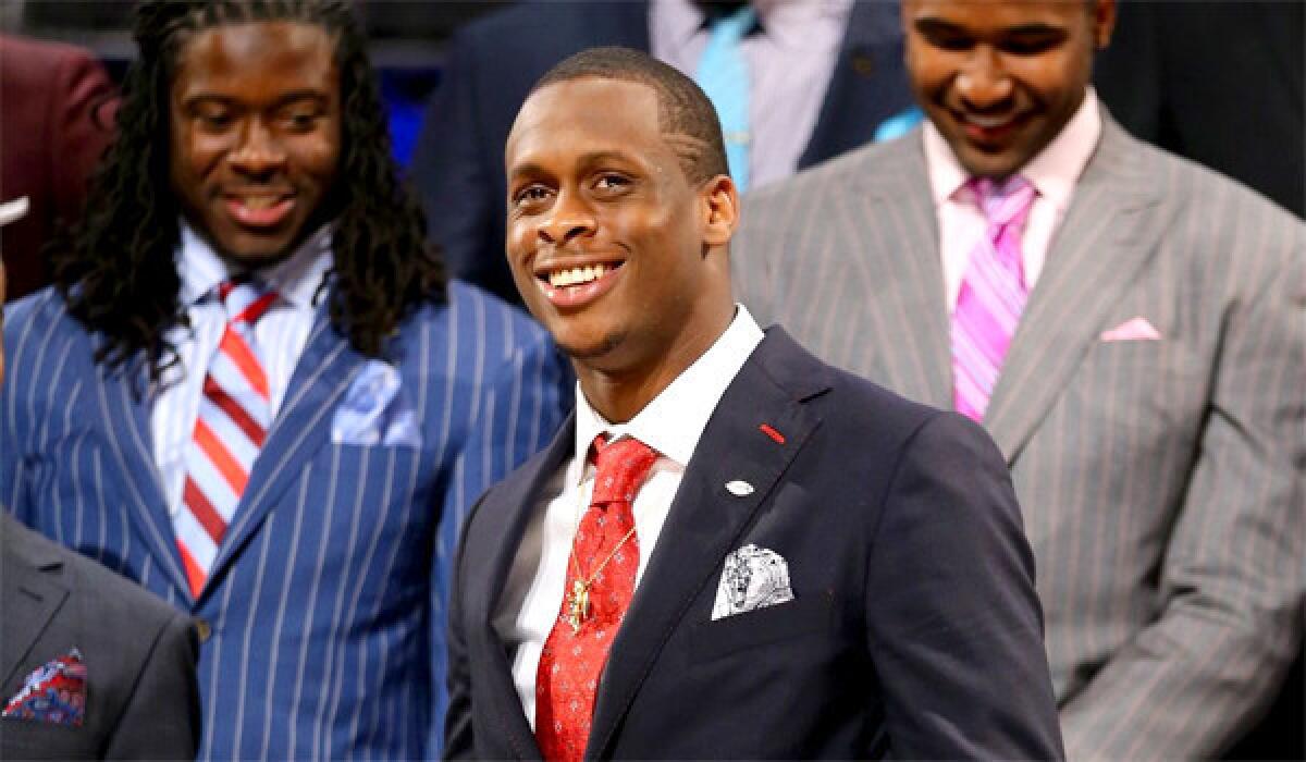 West Virginia quarterback Geno Smith was expected to be chosen in the first round of the 2013 NFL Draft, but at the end of the night he was still waiting for his call in the green room.