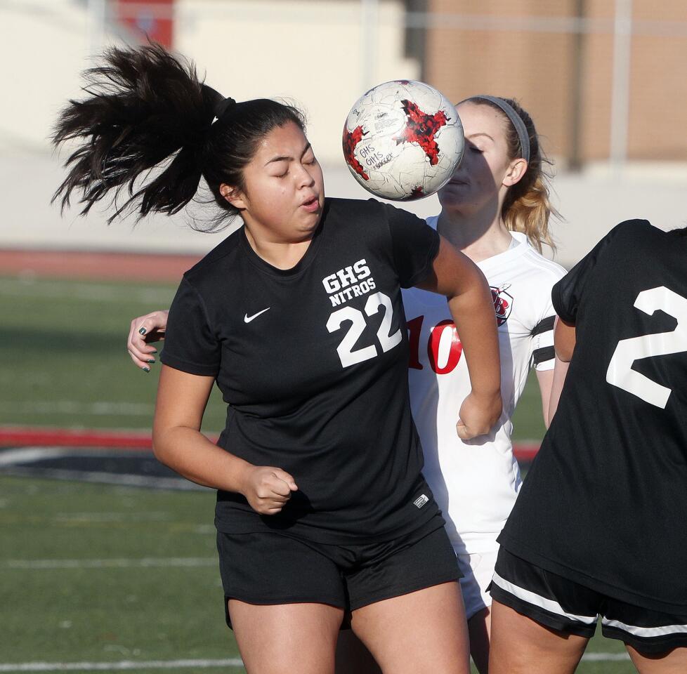 Photo Gallery: Glendale vs. Burroughs in Pacific League girls' soccer