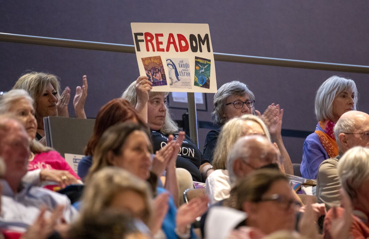 Huntington Beach wants to keep "obscene" books away from children. Good luck 10 Huntington Beach library protest