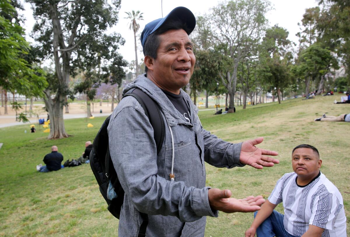 Miguel Angel recently arrived in Los Angeles after four months in Customs and Border Protection custody.