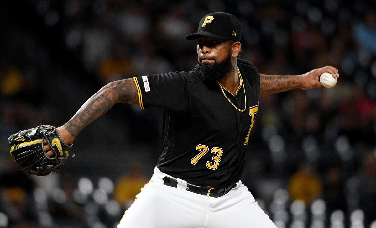 The Pirates' Felipe Vazquez delivers a pitch against the St. Louis Cardinals on Sept. 6 in Pittsburgh.