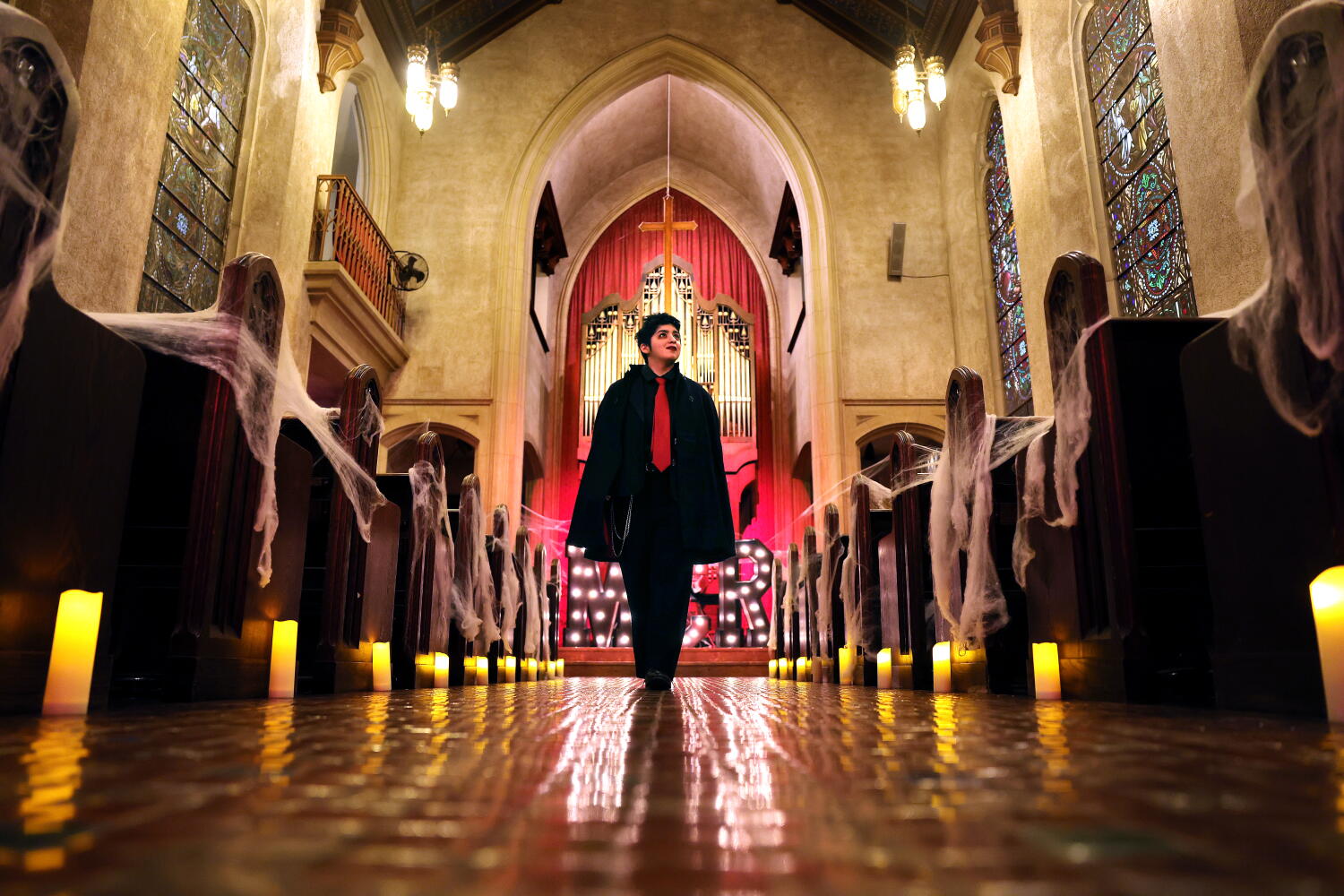Image from linked report: A church, a casket and My Chemical Romance: inside L.A.'s fan tribute