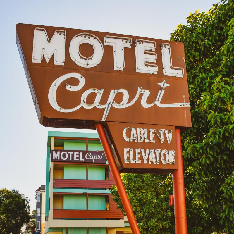 The motel keypri in San Francisco.