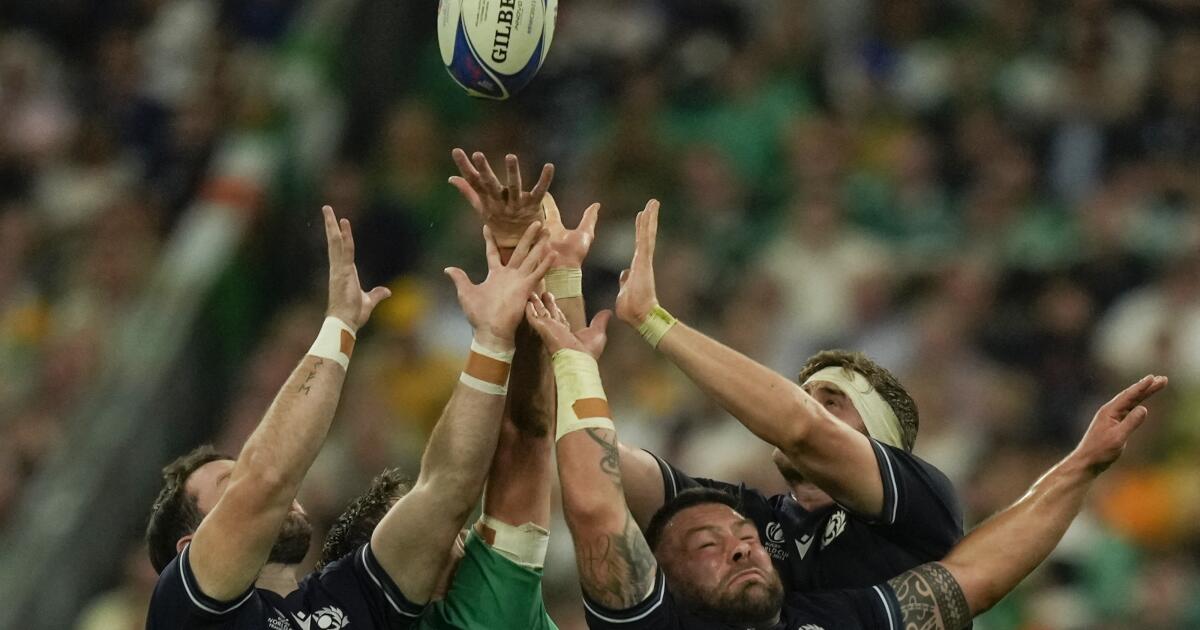 AP PHOTOS: The Rugby World Cup quarter-final line-up has been decided with Portugal exiting in style