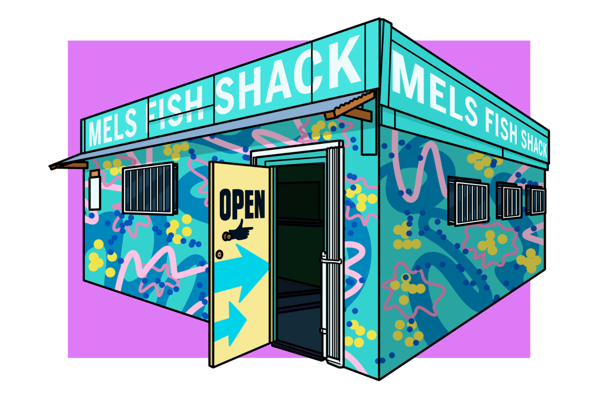 An illustration of Mel's Fish Shack