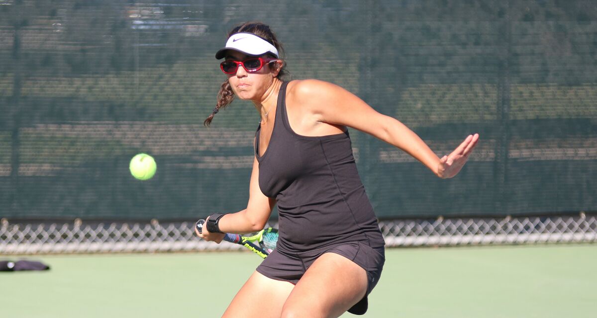 Sophomore Asha Gidwani won two matches for CCA.