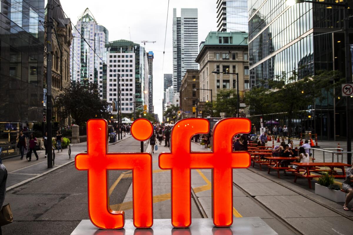 The TIFF logo at the 2018 Toronto International Film Festival on Sept. 6, 2018, in Toronto