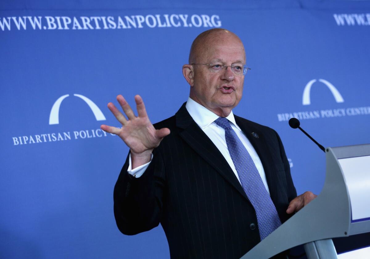 Director of U.S. National Intelligence James Clapper speaks during a discussion on "The 9/11 Commission Report: Ten Years Later."