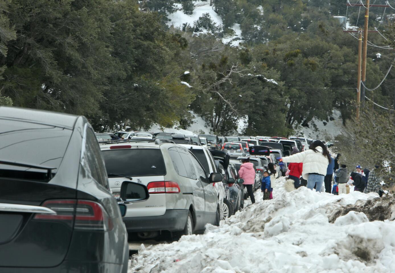 San Antonio Falls wintery scene at Mt. baldy