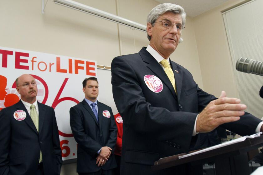 Mississippi Republican Gov. Phil Bryant: Working hard to do the very least for his citizens' health.