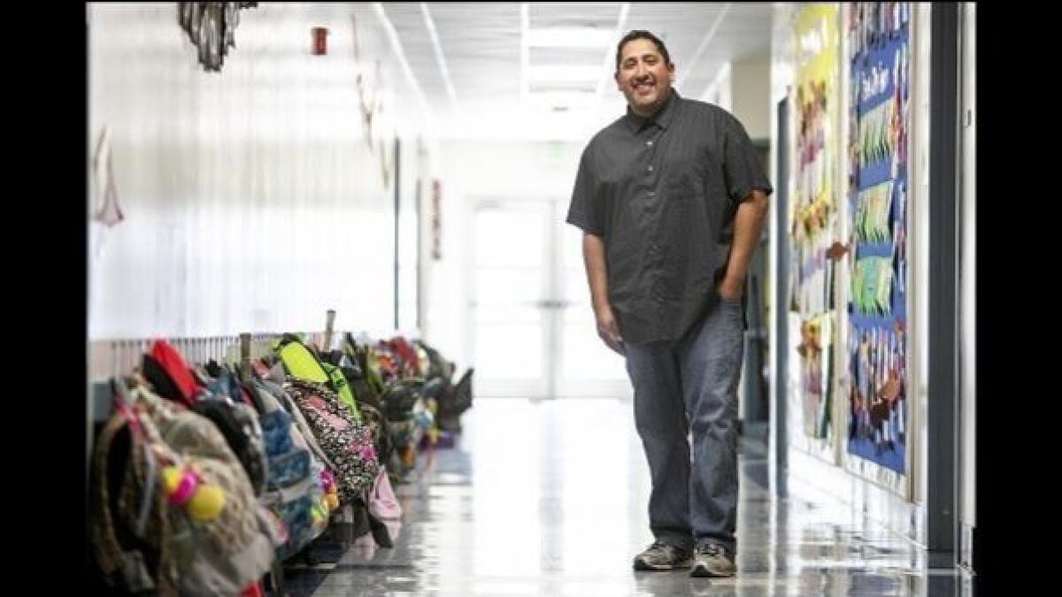 Arthur Camarena, head custodian at Harbour View Elementary School in Huntington Beach, has been with the Ocean View School District for 20 years.