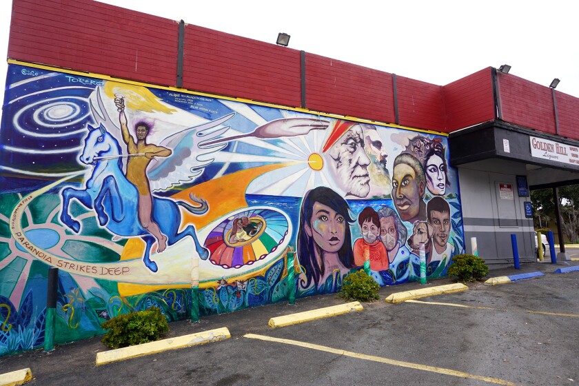 Painting Strikes Deep Artist Restores Golden Hill Mural Captures New Revolution Pacific San Diego
