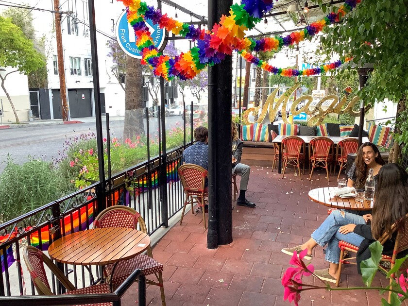 A photo of WeHo Bistro's patio.