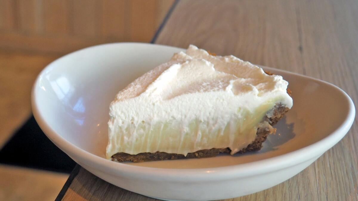 The Key lime pie from HiHo in Santa Monica.