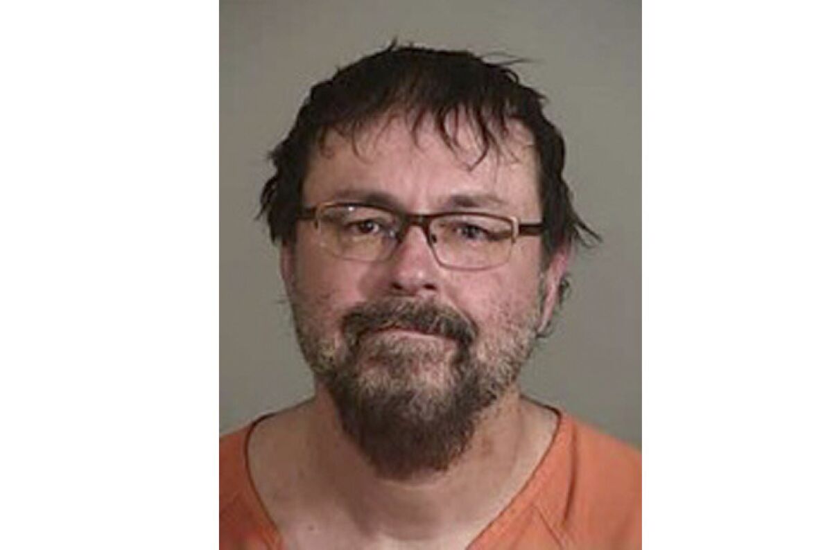 FILE - This April 20, 2017, file photo released by the Siskiyou County Sheriff's Office shows Tad Cummins. Cummins was accused of running away with a 15-year-old student in March 2017, setting off a nationwide manhunt. A lawsuit has been settled between a Tennessee school district and a former student who was kidnapped by a teacher when she was 15. Tad Cummins sparked a 39-day nationwide manhunt when he fled the state with the former Culleoka Unit School student on March, 13, 2017. They were later found in a remote area of northern California. (Siskiyou County Sheriff's Office via AP, File)