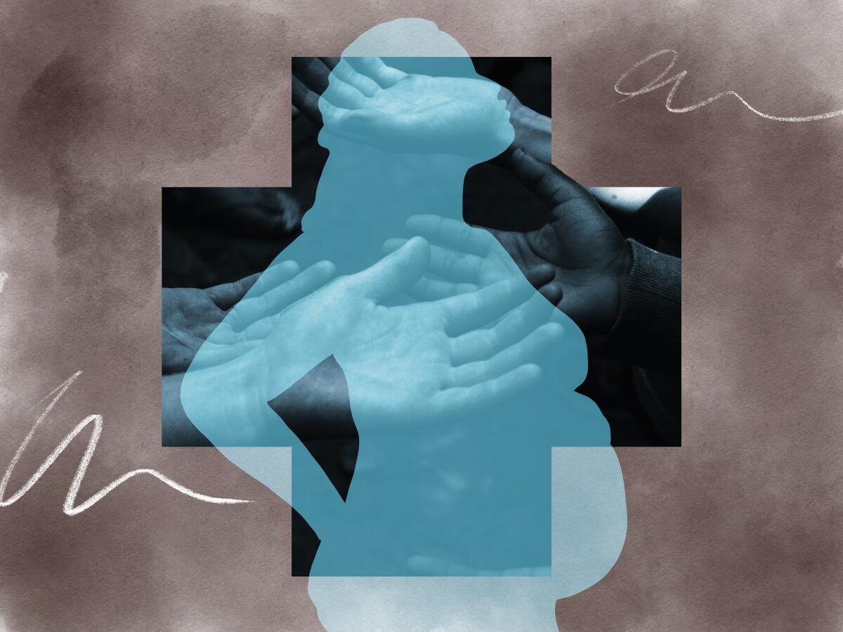 photo illustration of a pregnant woman silhouette