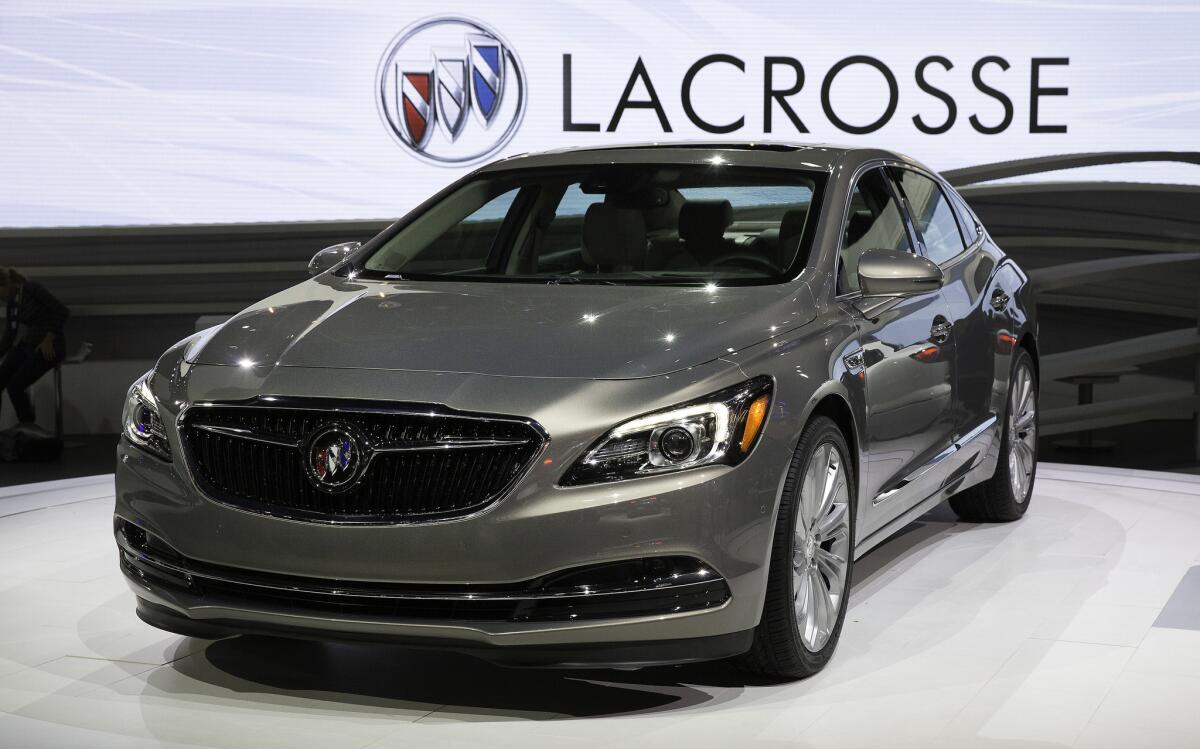 Buick Lacrosse at the Los Angeles Auto Show at the Los Angeles Convention Center in Los Angeles, Calif., on Nov. 18, 2015.