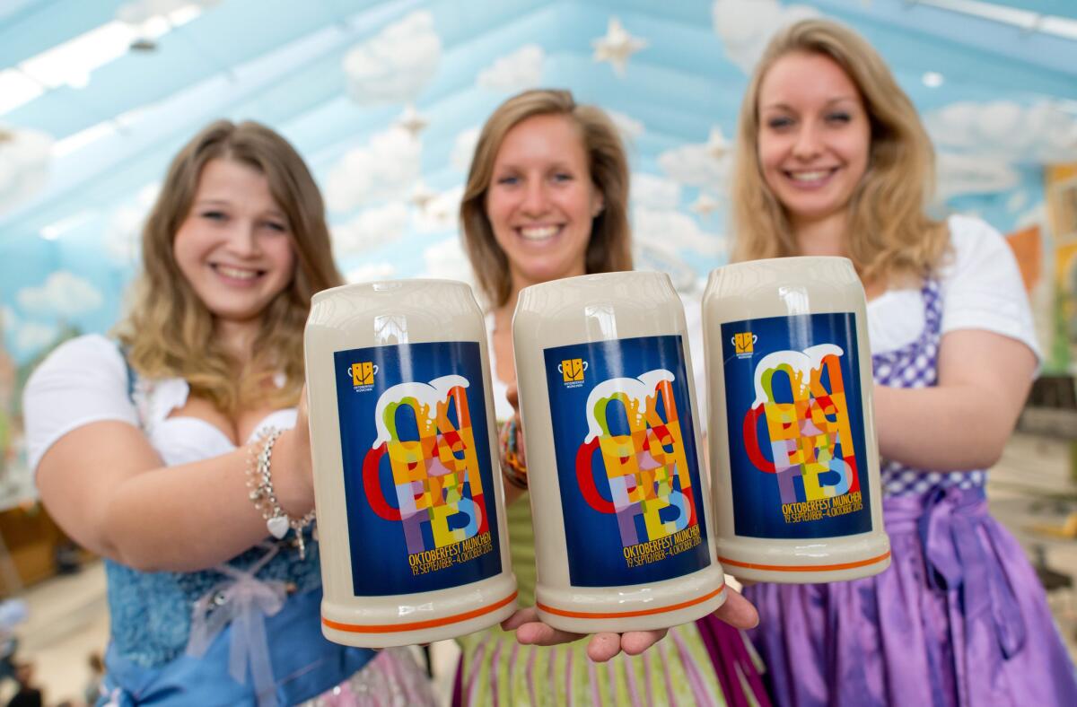 Oktoberfest celebrations are about to start around the world. Pictured is a celebration in Munich, Germany.
