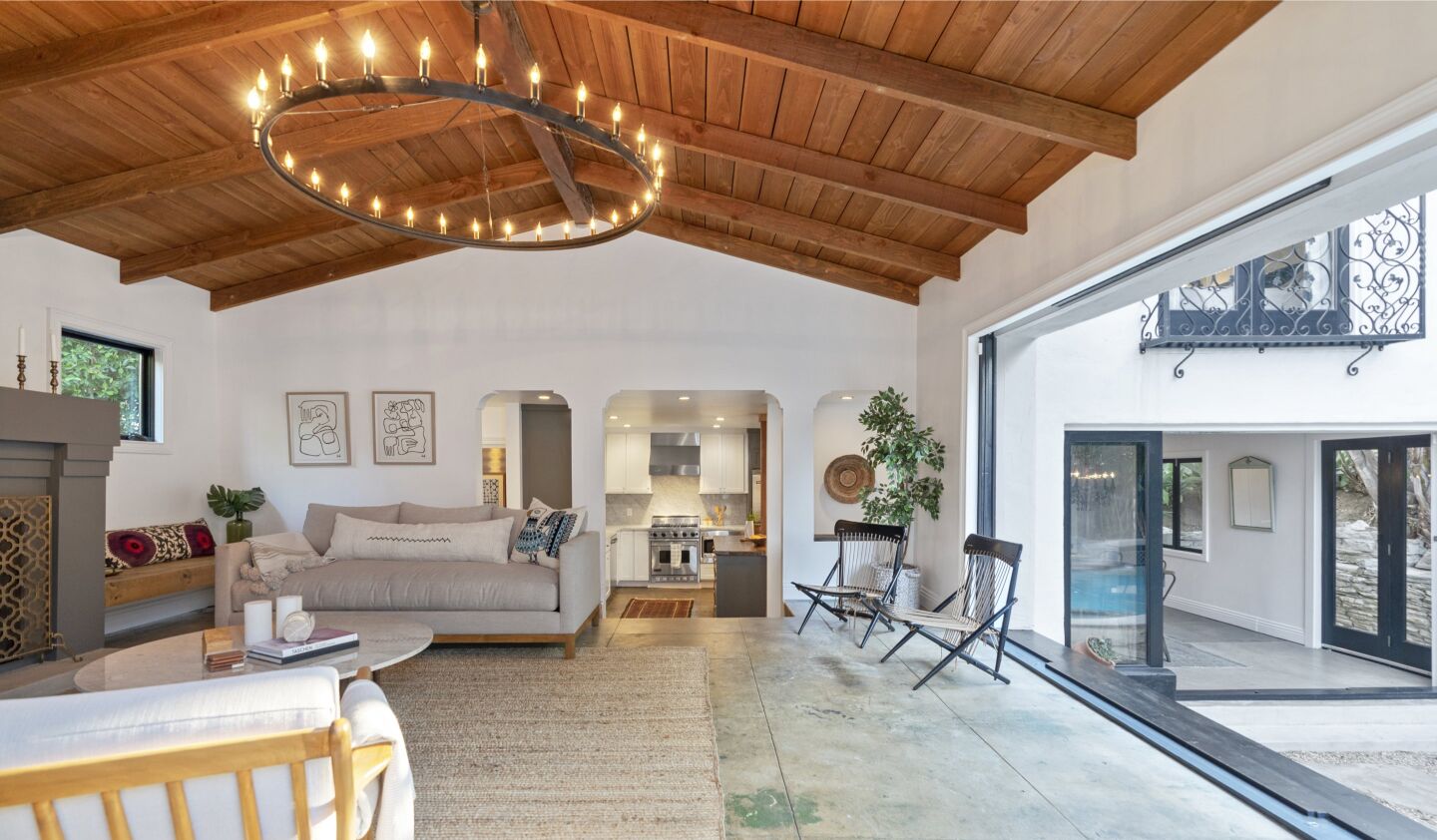 Built in 1926, the Spanish-style spot once served as the model home for the Hollywoodland development.