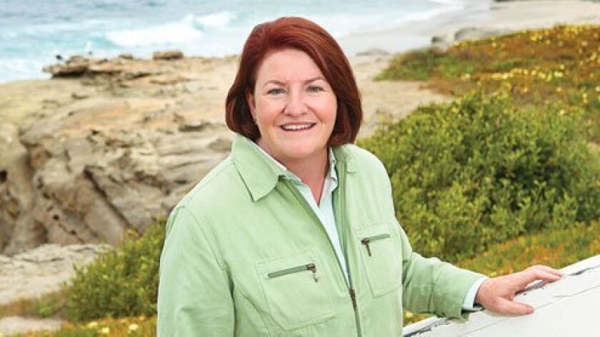 State Assemblymember Toni Atkins (D-78) poses during a visit to WindanSea beach in La Jolla. Atkins represents San Diego County’s coastal communities, from Imperial Beach north to Del Mar, including La Jolla. Courtesy Photo