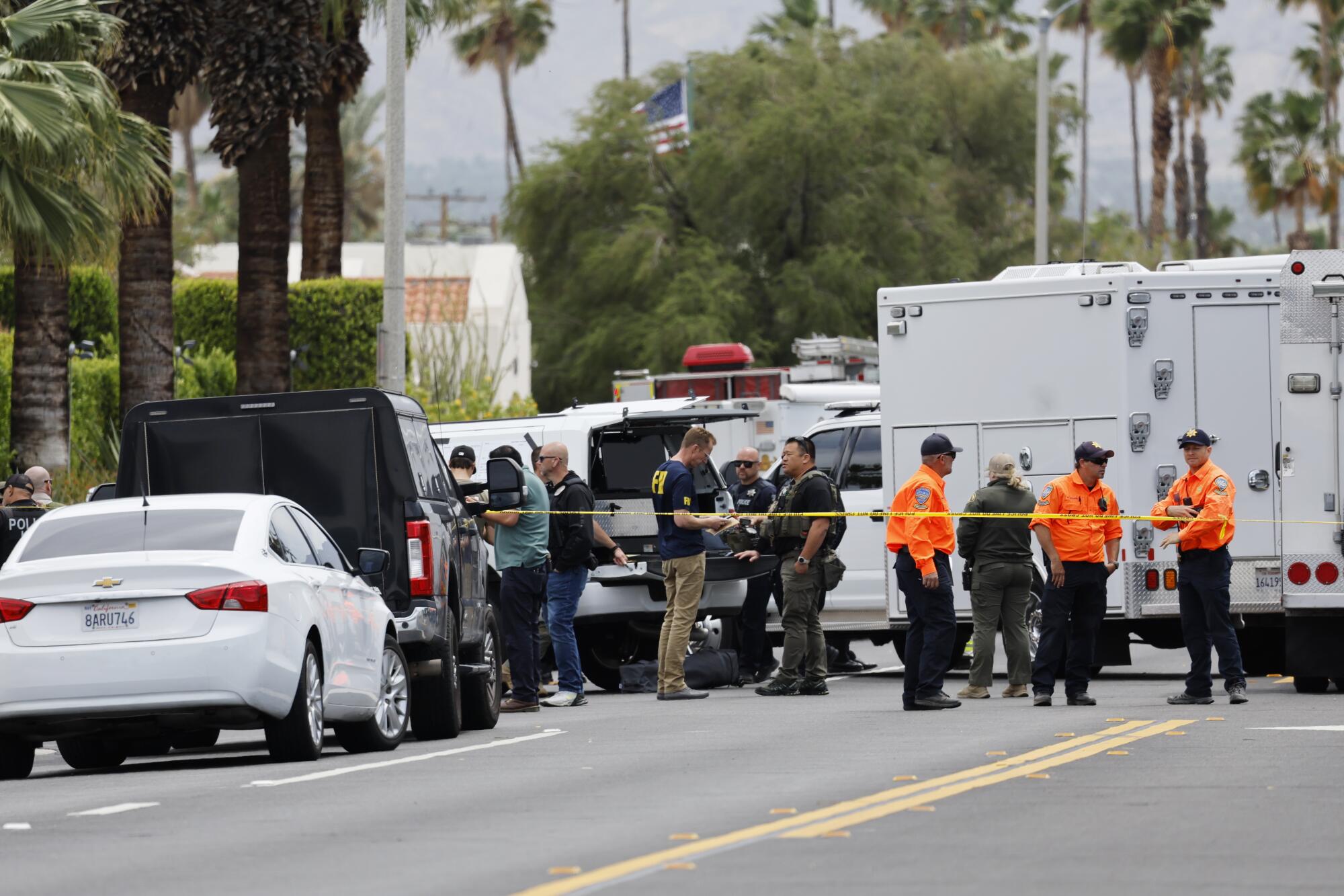 First responsers at the scene of explosion