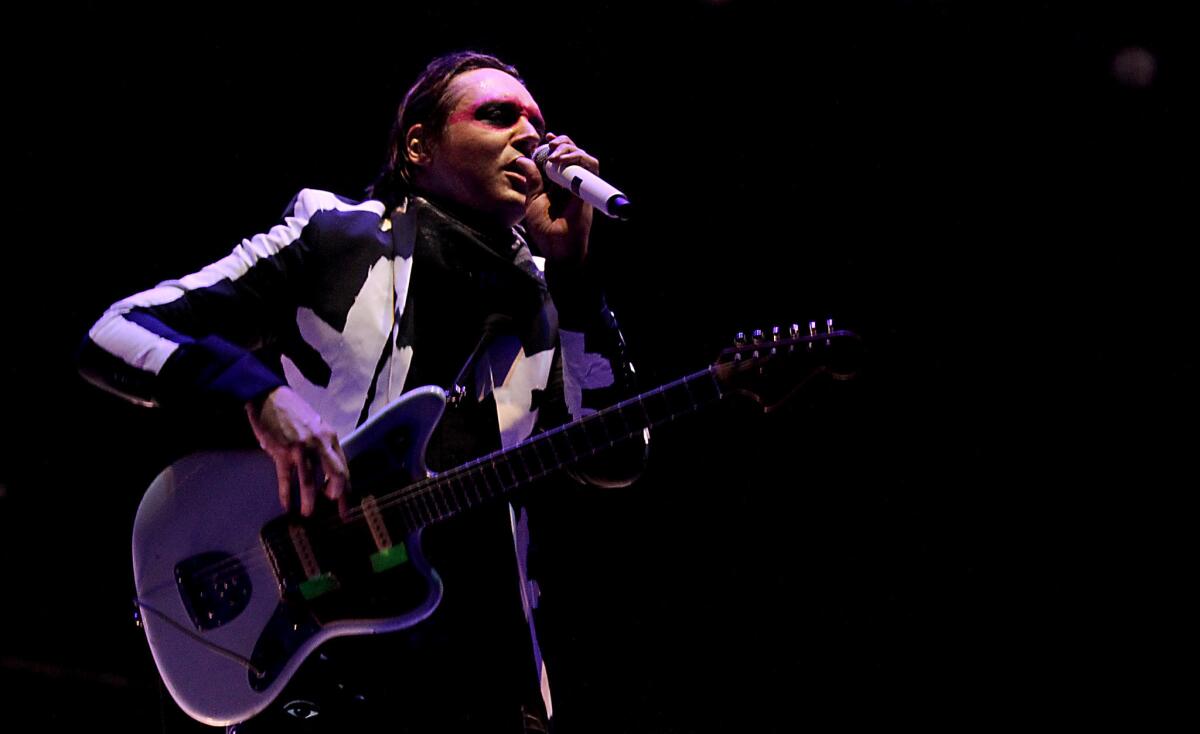 Win Butler and Arcade Fire returned to Los Angeles this weekend to play the Forum. The band recently headlined the Coachella Valley Music and Arts Festival, pictured above.