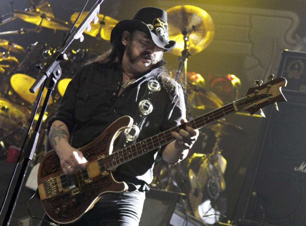 Is Motorhead coming to Coachella? Goldenvoice has teased as much. Above, vocalist Lemmy Kilmister as seen in Los Angeles in 2012.