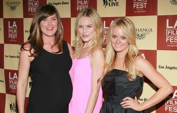 Director Kat Coiro, left, and actresses Kate Bosworth and Fallon Goodson hit the red carpet at the Los Angeles Film Festival for the premiere of the "Bridesmaids"-style female comedy starring Bosworth, Krysten Ritter and Rachel Bilson.