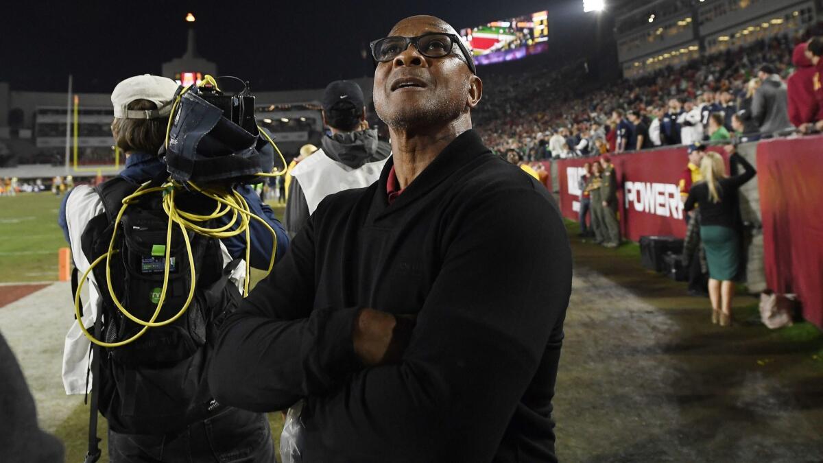 USC athletic director Lynn Swann has been intensely involved in football recruiting, particularly since the season ended.