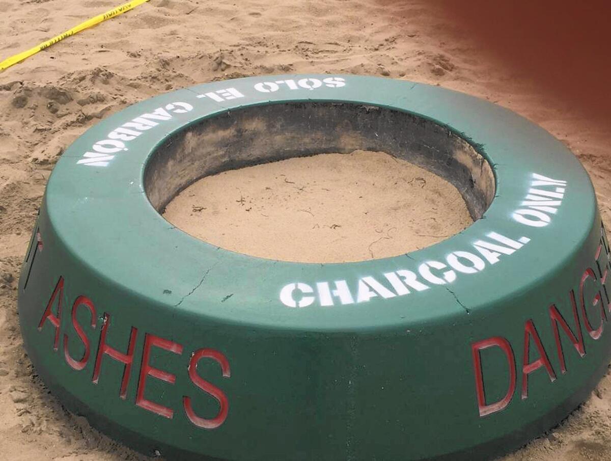 A plan approved by the California Coastal Commission last year allowed Newport Beach to place 16 wood- and 16 charcoal-burning fire rings in the Balboa Pier area and eight wood-burning rings at the Newport Dunes Waterfront Resort & Marina. It also included 16 wood and eight charcoal rings at Corona del Mar State Beach.