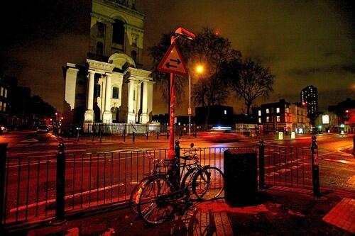 The white columns of Christchurch Spitalfields overlook Jack the Ripper territory in the East End of London.