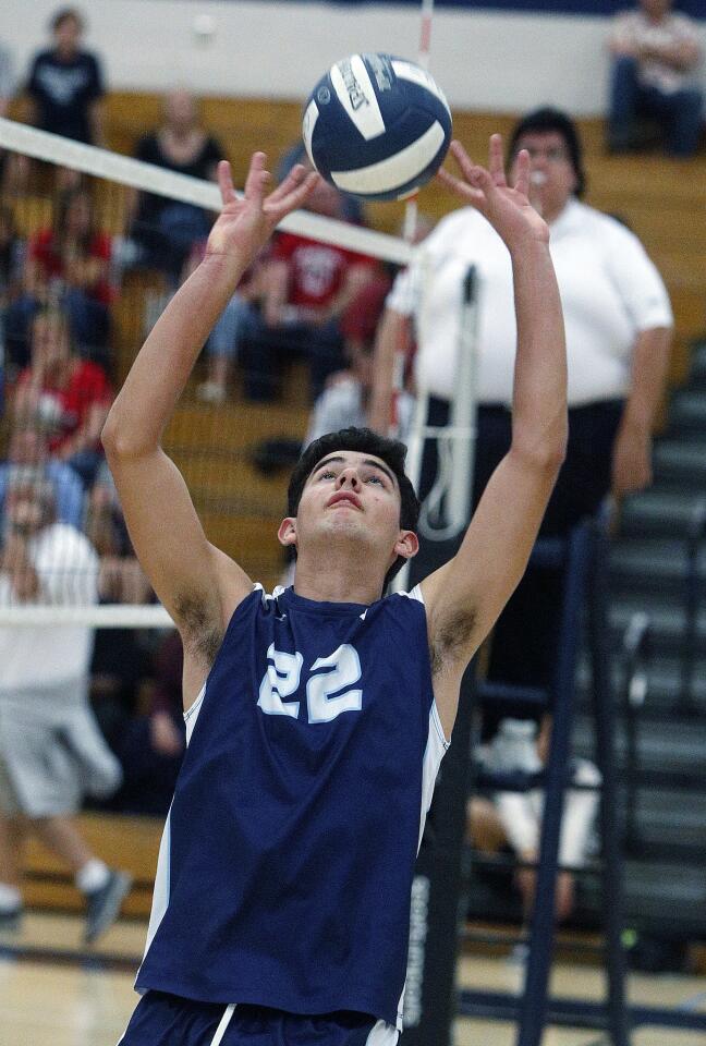 Photo Gallery: Crescenta Valley vs. Burroughs in Pacific League boys' volleyball