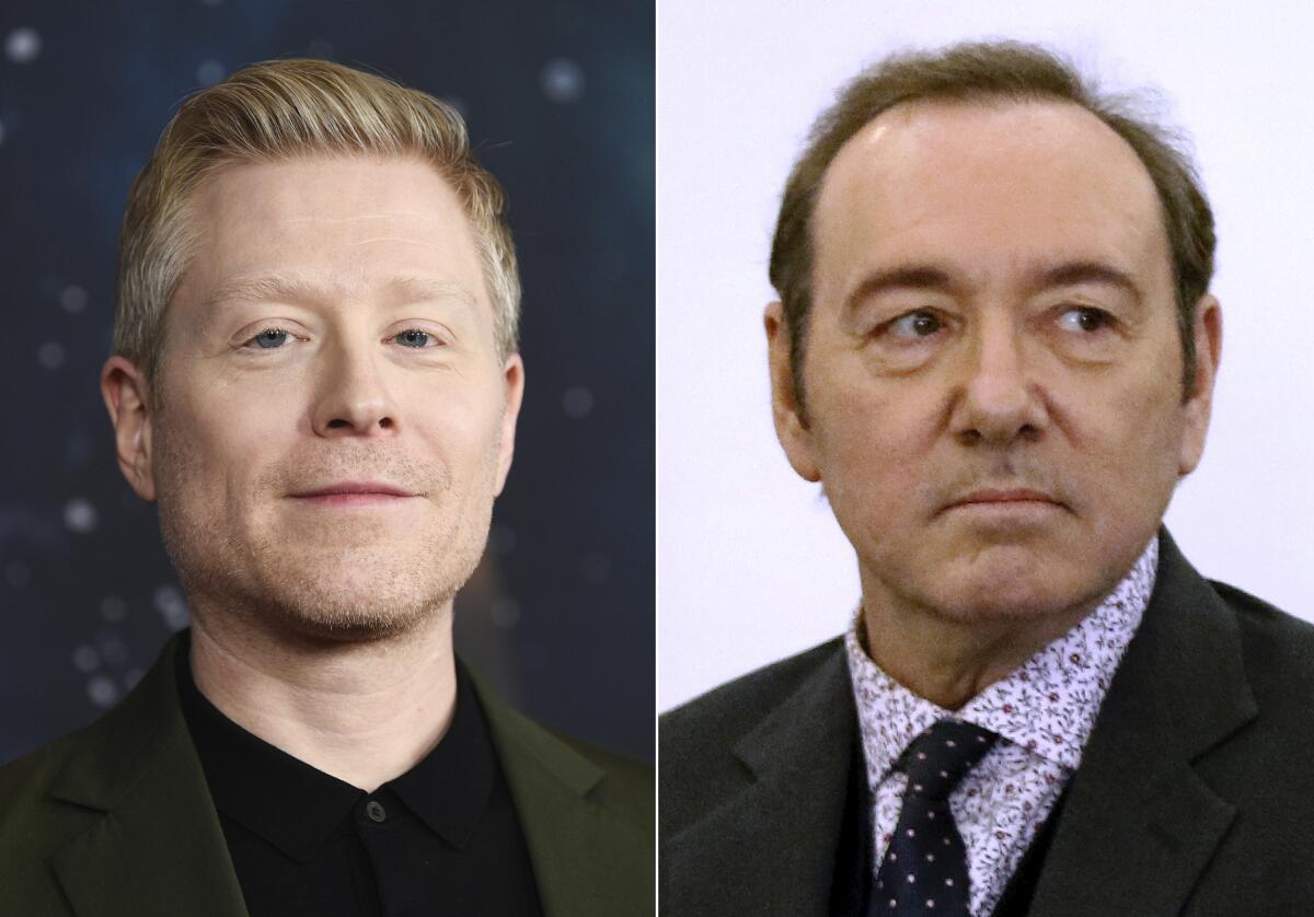 Anthony Rapp, left, and Kevin Spacey.