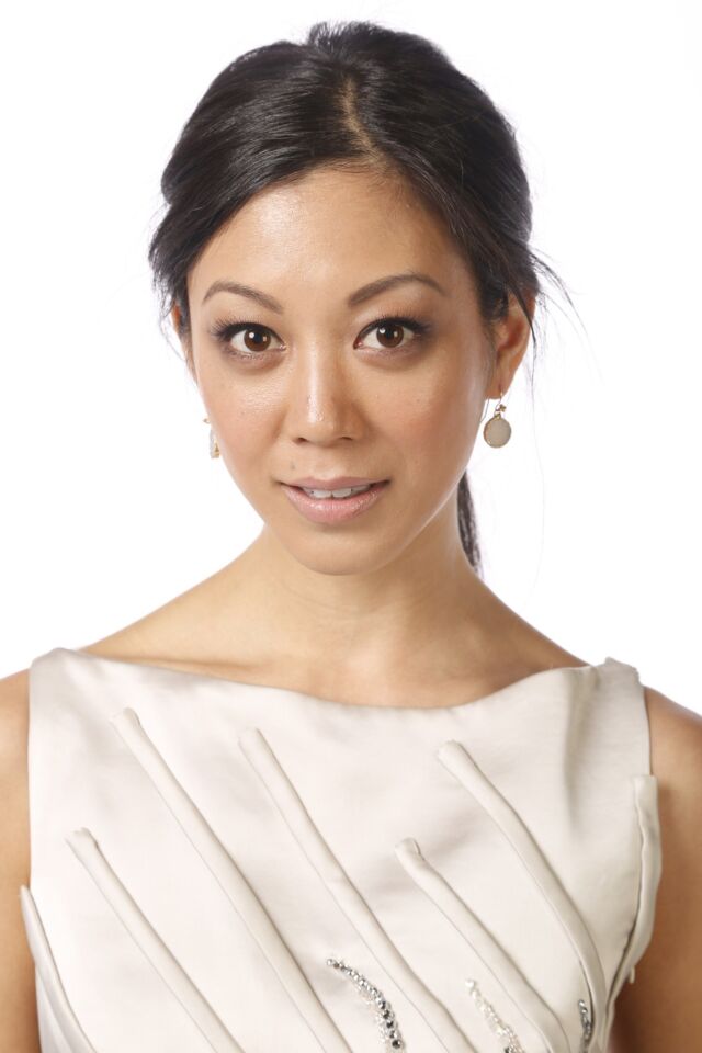 Brittany Ishibashi at the L.A. Times photo booth at the 65th Annual Primetime Emmy Awards actors dinner on Friday.