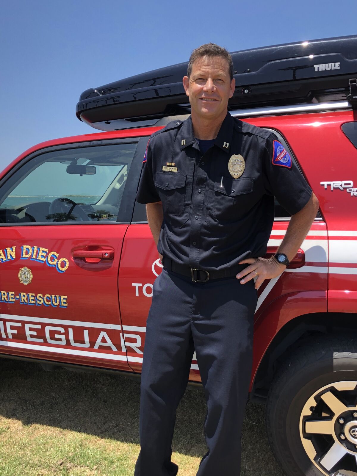Now-retired San Diego lifeguard John Sandmeyer guarded La Jolla Shores from 1998 to 2013 as part of his 38 years’ experience.