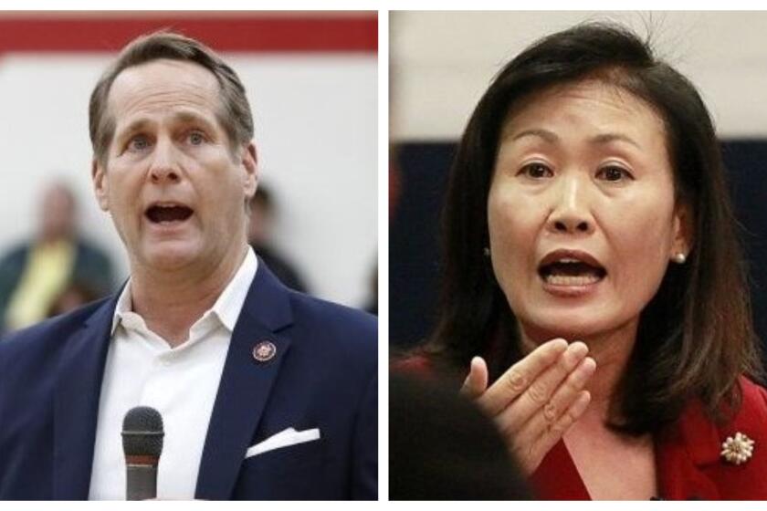 Rep. Harley Rouda (D-Laguna Beach) and Orange County Supervisor Michelle Steel (R-Seal Beach) are the high-profile candidates among six running for Rouda's 48th Congressional District seat.