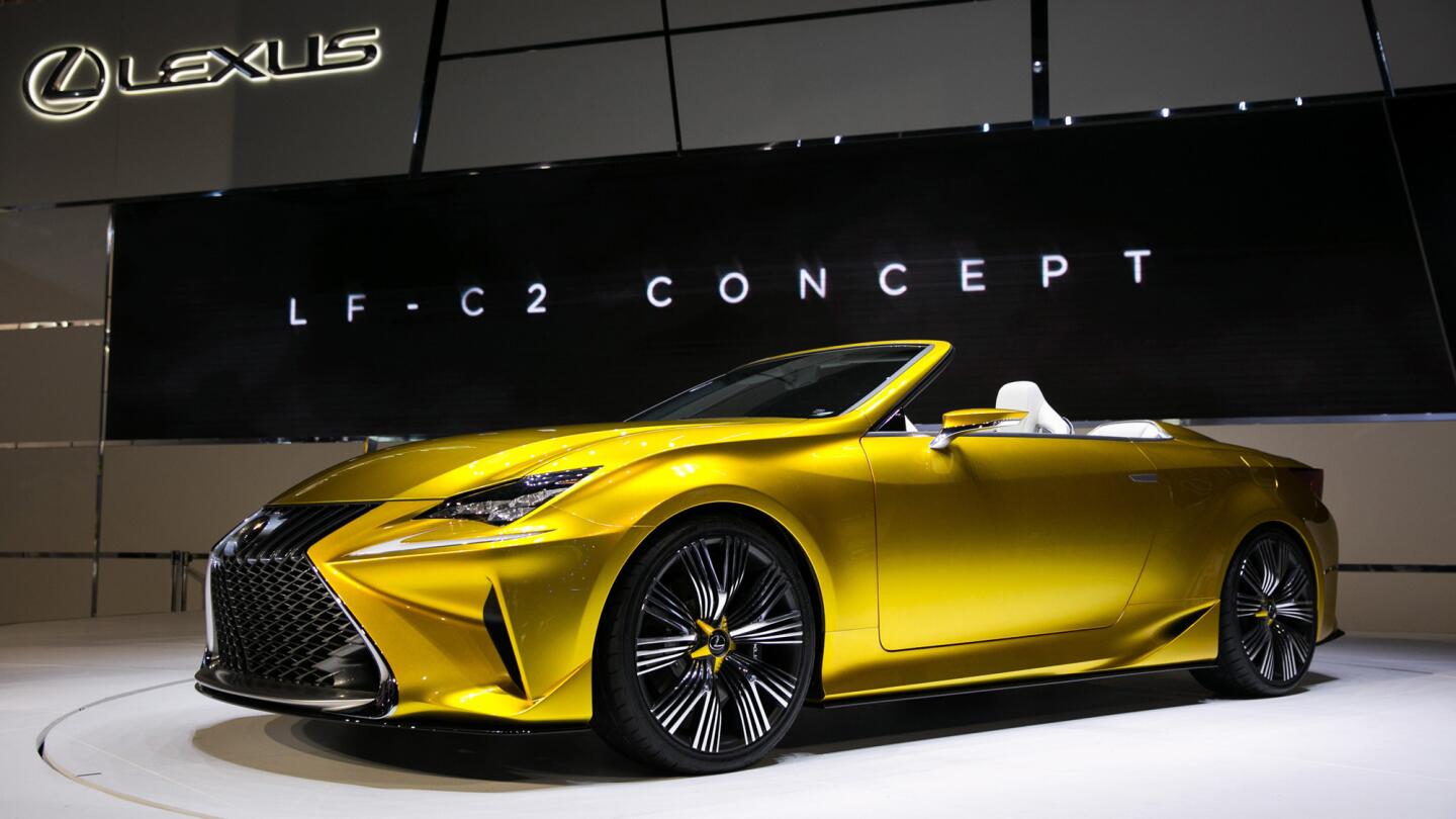 The Lexus LF-C2 concept car on display at the 2014 Los Angeles Auto Show on Nov. 19, 2014.