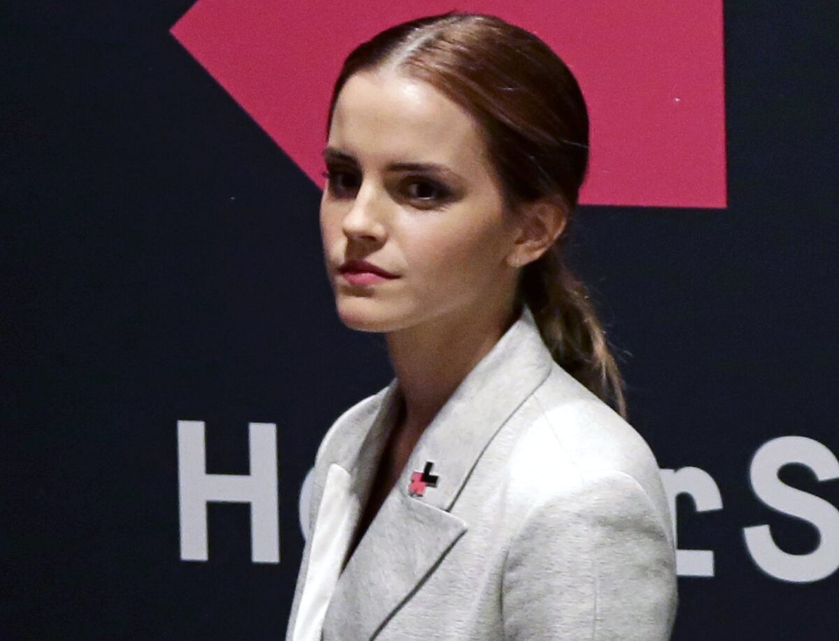 UN Women Goodwill Ambassador British actress Emma Watson attends the HeForShe Campaign at the United Nations headquarters in New York.