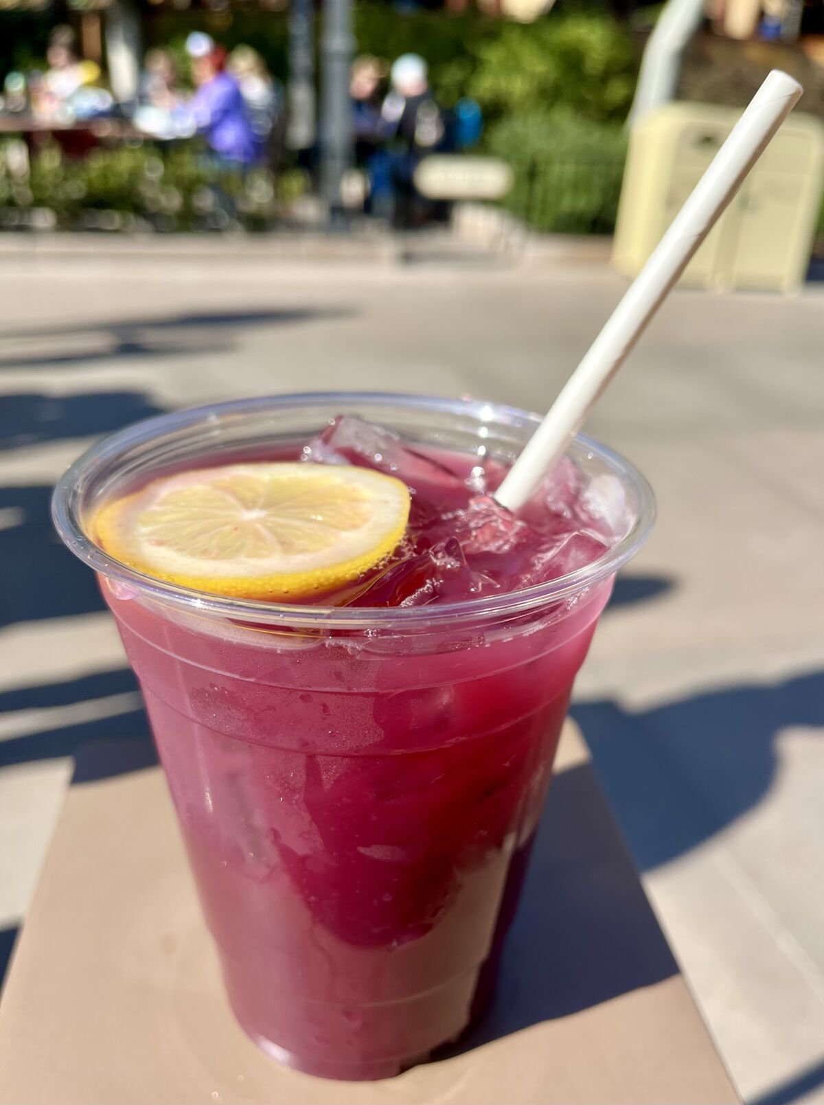 Blackberry-lavender lemonade from Avocado Time at Disney California Adventure.