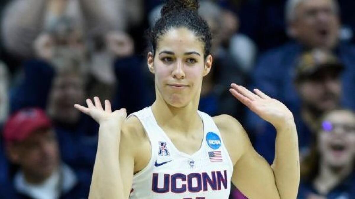 Connecticut guard Kia Nurse (11) reacts after hitting a three-pointer during a game against Syracuse during the NCAA tournament on March 20.