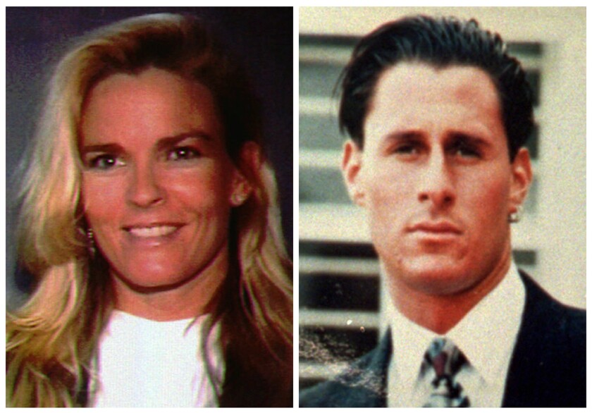 Nicole Brown Simpson, til venstre, og hendes ven Ron Goldman blev fundet døde i Los Angeles den 12. juni 1994. Den berømte fodboldstjerne O.J. Simpson blev anklaget for mordene på Nicole og Goldman, men en jury fandt ham senere ikke skyldig i det, som nogle kalder "århundredets retssag."