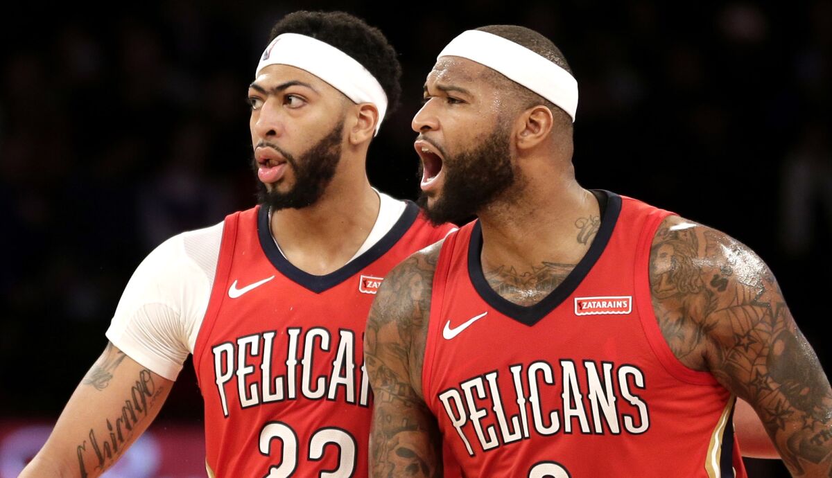 DeMarcus Cousins' injury could force Anthony Davis to center - Los ...