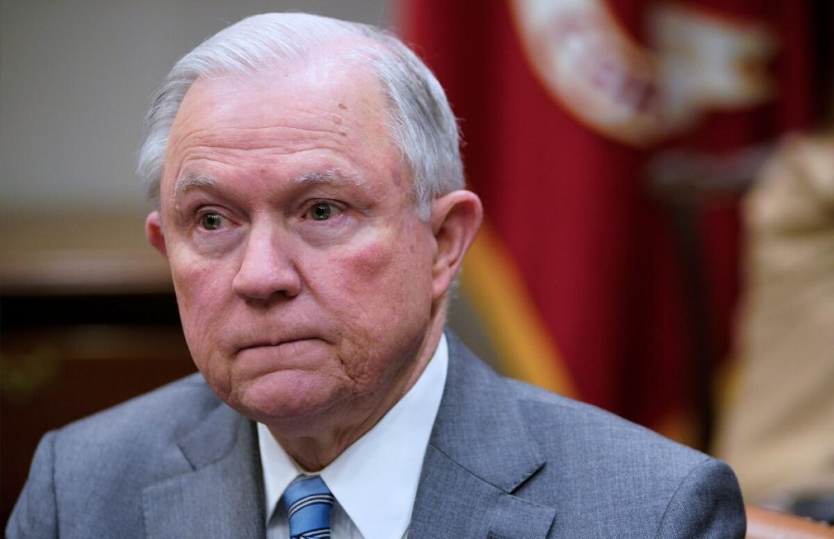 Atty. Gen. Jeff Sessions said he wouldn't be "improperly influenced by political considerations."