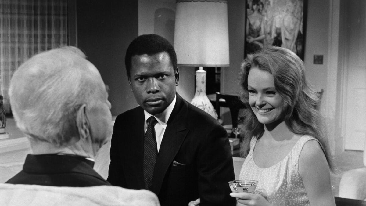 Sidney Poitier and Katharine Houghton star in "Guess Who's Coming to Dinner."
