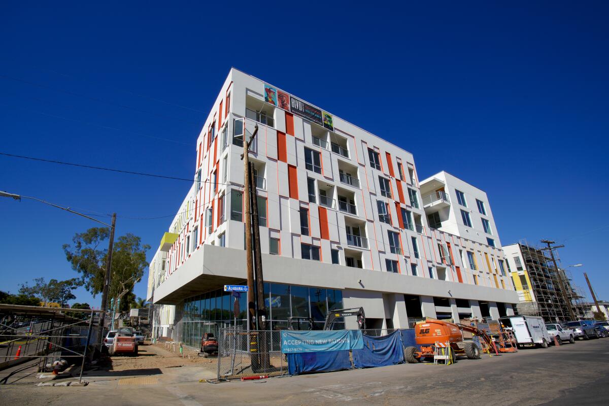 The new BLVD apartment complex in North Park will offer one- and two-bedroom apartments for rent.