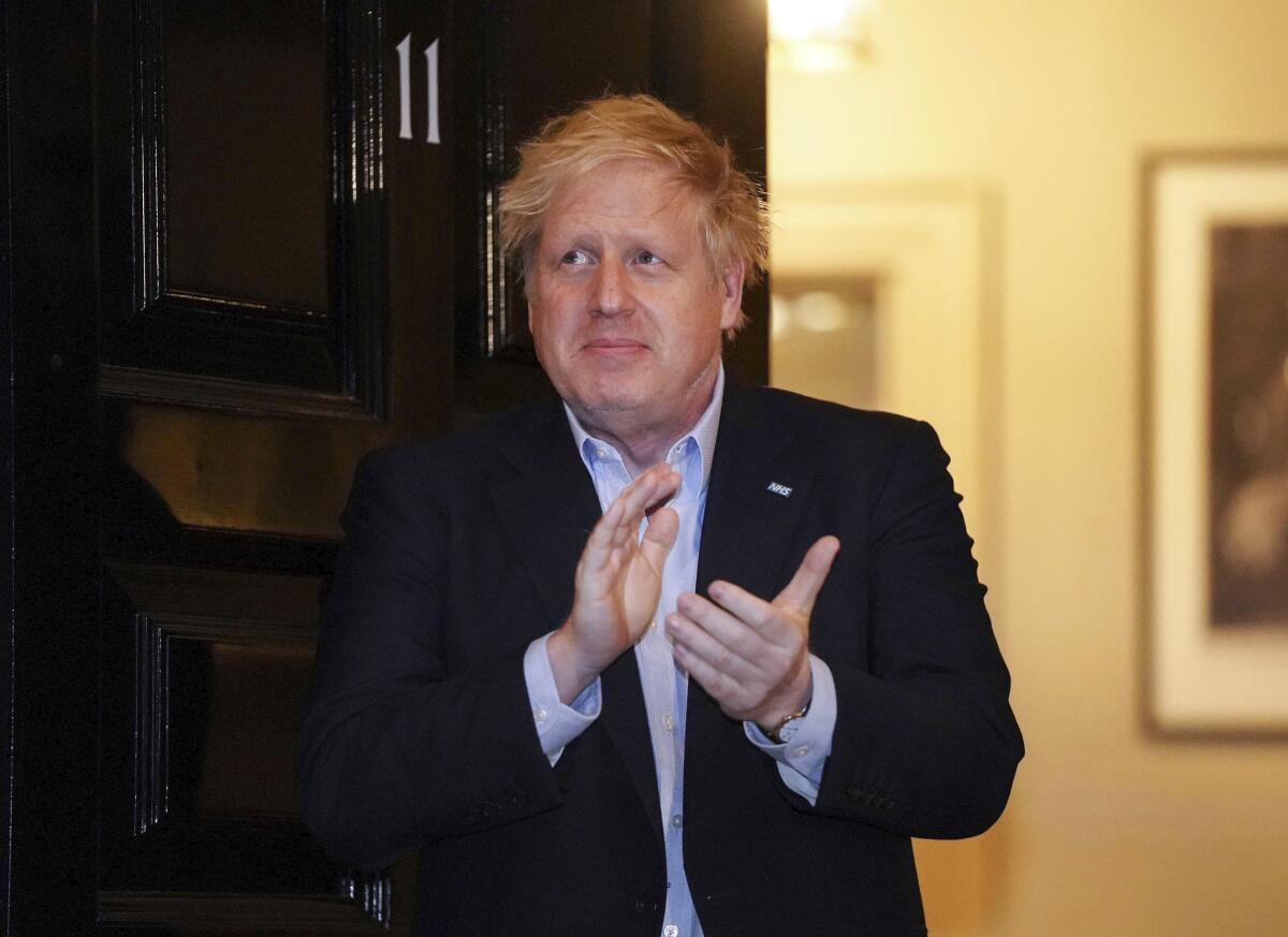 Boris Johnson, shown outside 10 Downing St. on Thursday.