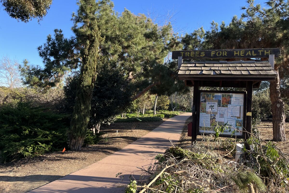 Entrance to the Trees of Health Garden in Balboa Park