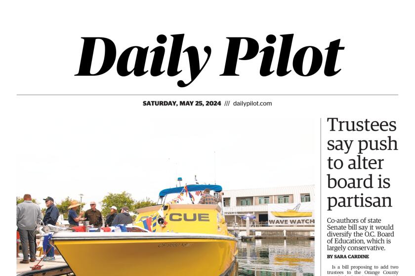 Front page of the Daily Pilot e-newspaper for Saturday, May 25, 2024.
