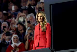 MILWAUKEE, WI JULY 17, 2024 -- Former first lady Melania Trump arrives at the Republican National Convention on Wednesday, July 17, 2024. (Jason Almond / Los Angeles Times)